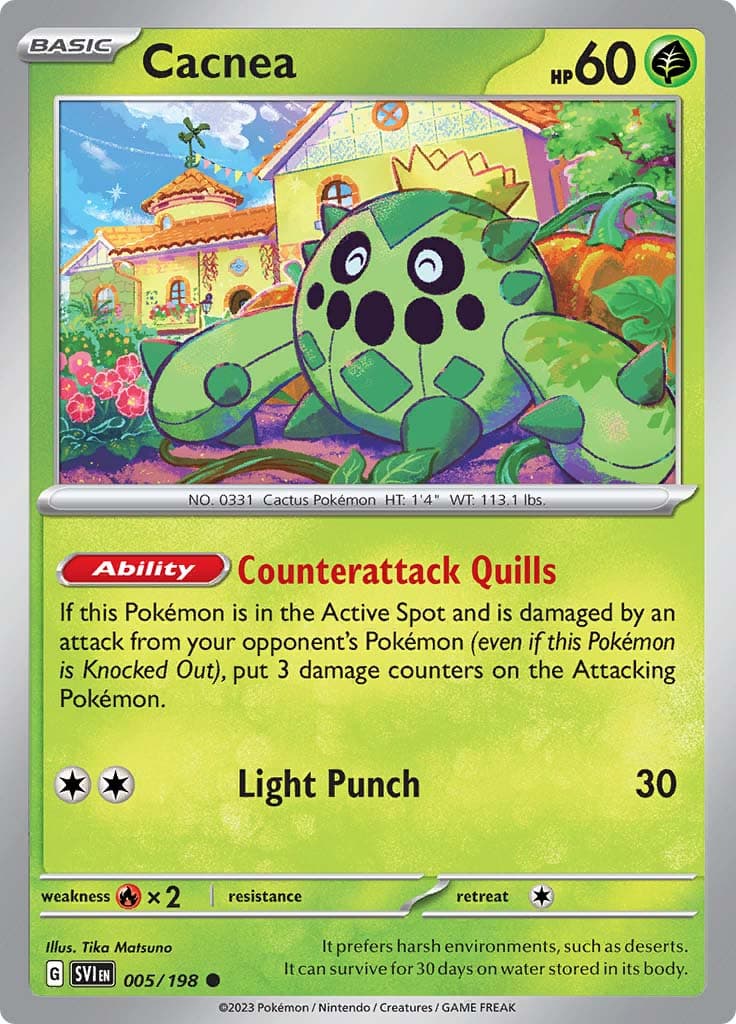 Scarlet Violet Base Cacnea