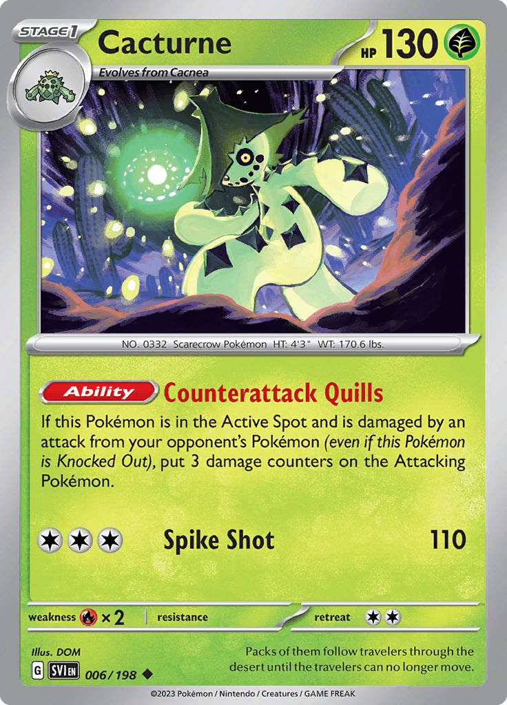 Scarlet Violet Base Cacturne