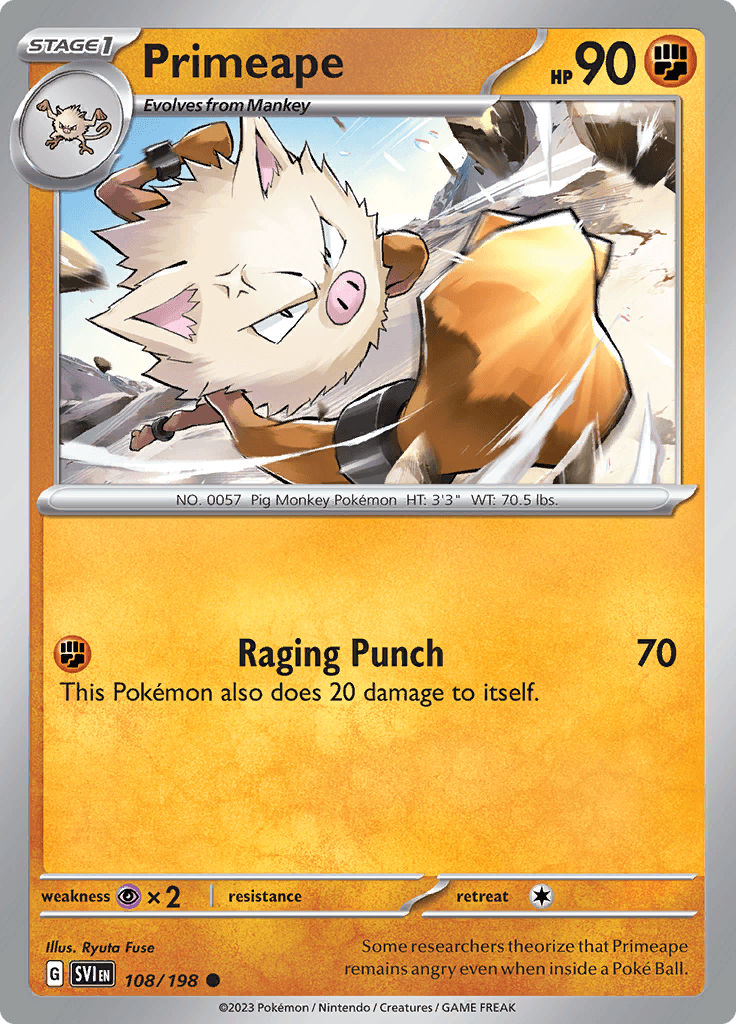 Scarlet Violet Base Primeape