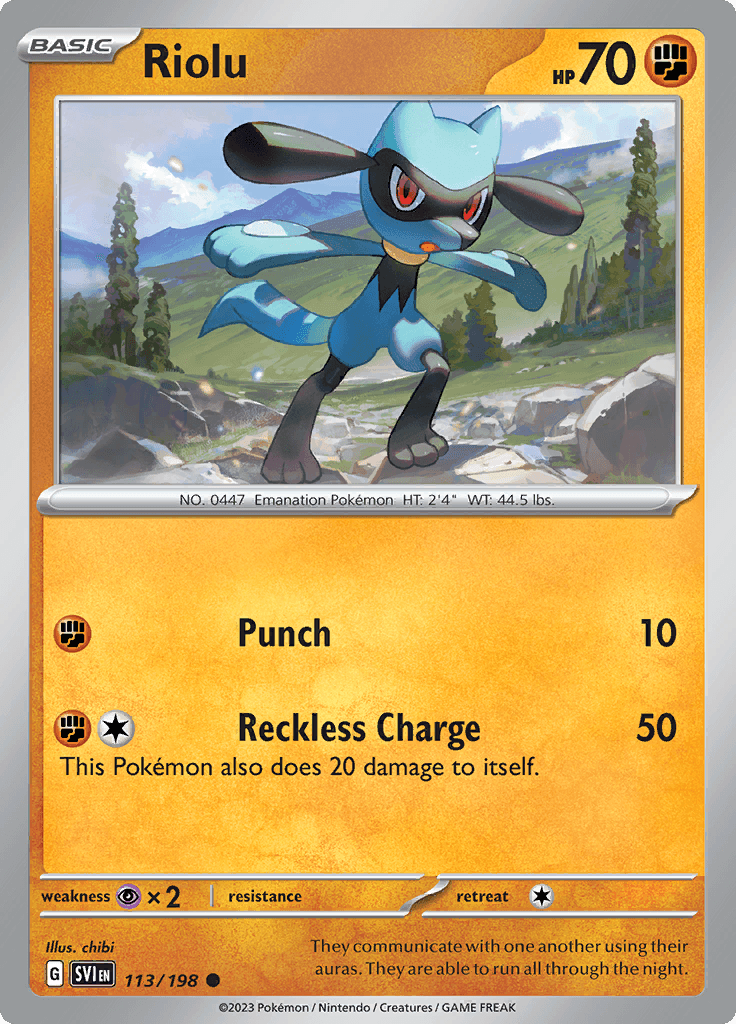 Scarlet Violet Base Riolu Alt