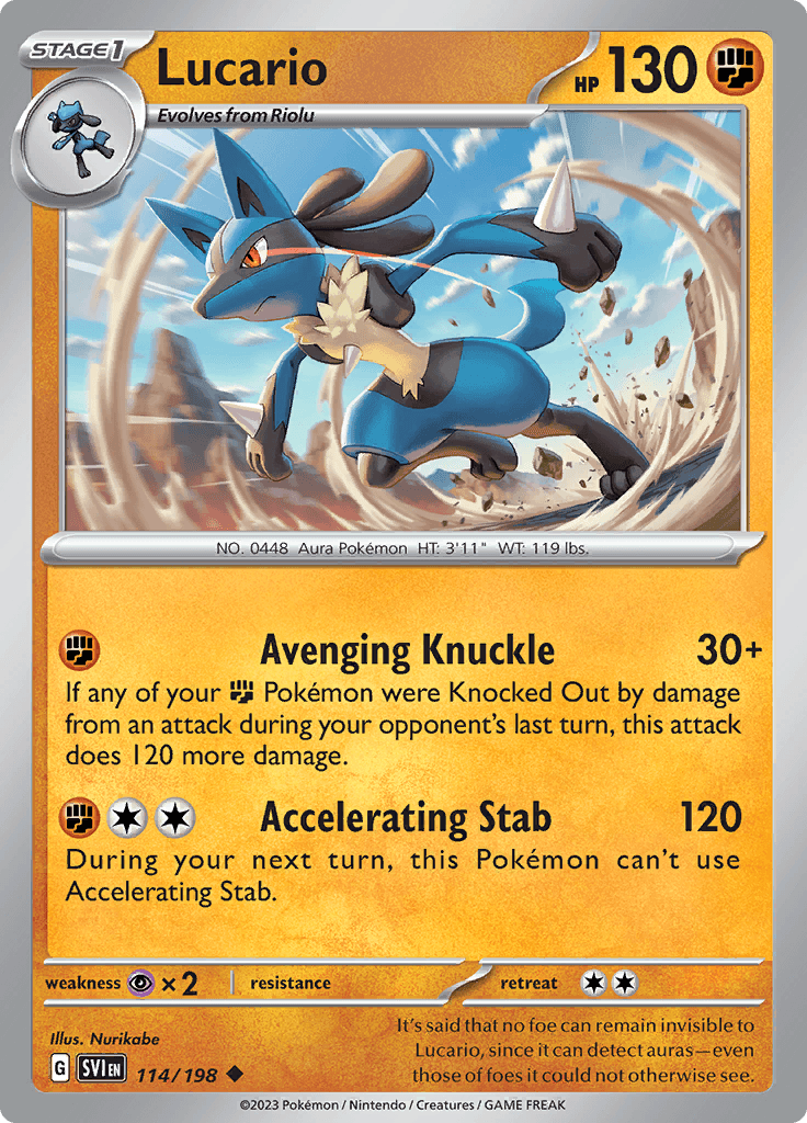 Scarlet Violet Base Lucario