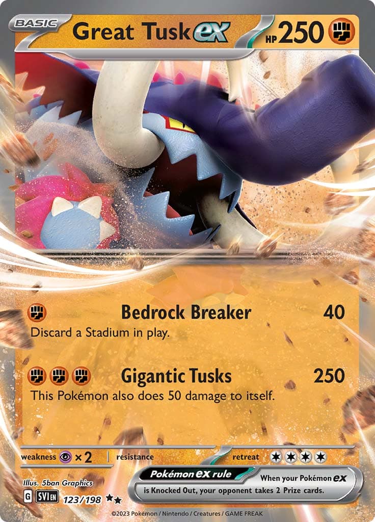 Scarlet Violet Base Great Tusk Ex