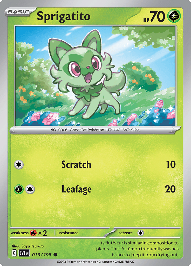 Scarlet Violet Base Sprigatito
