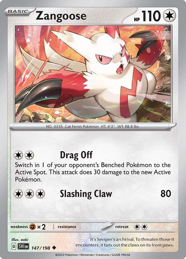 Scarlet Violet Base Zangoose Alt