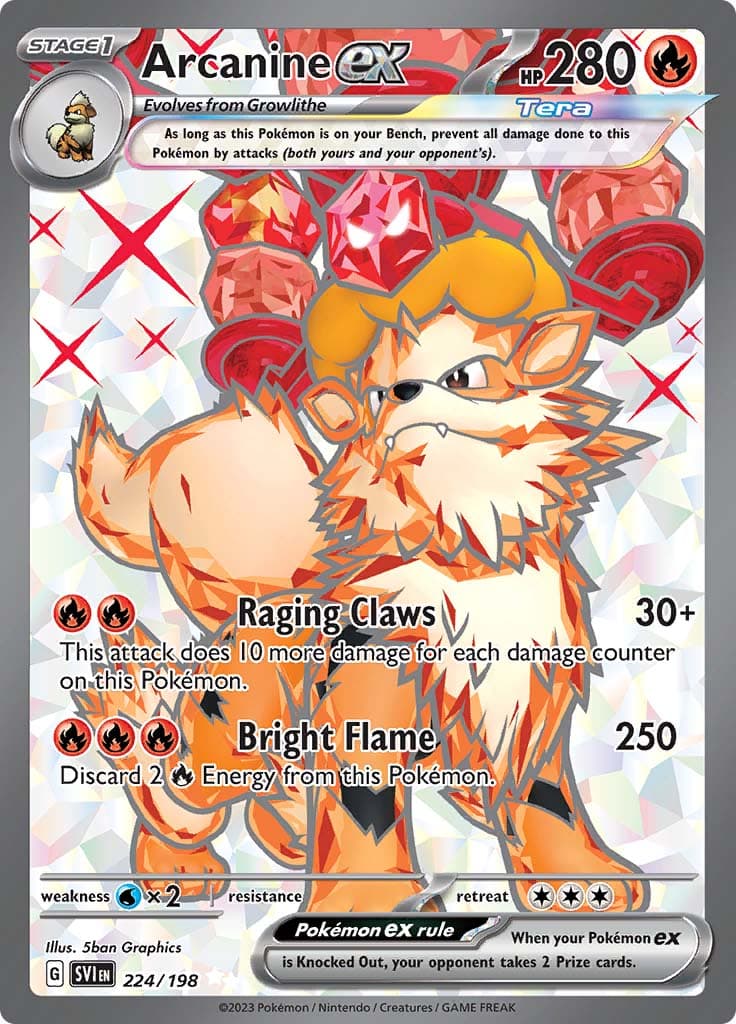Scarlet Violet Base Arcanine Ex