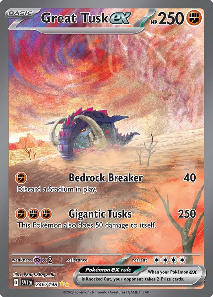 Scarlet Violet Base Great Tusk Ex