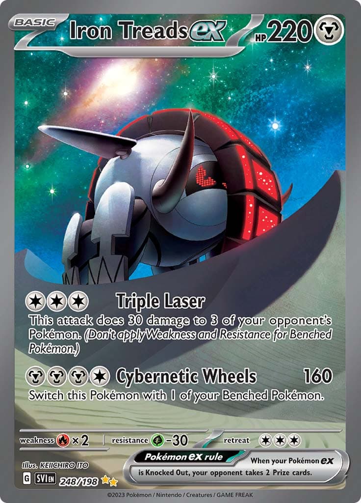 Scarlet Violet Base Iron Treads Ex