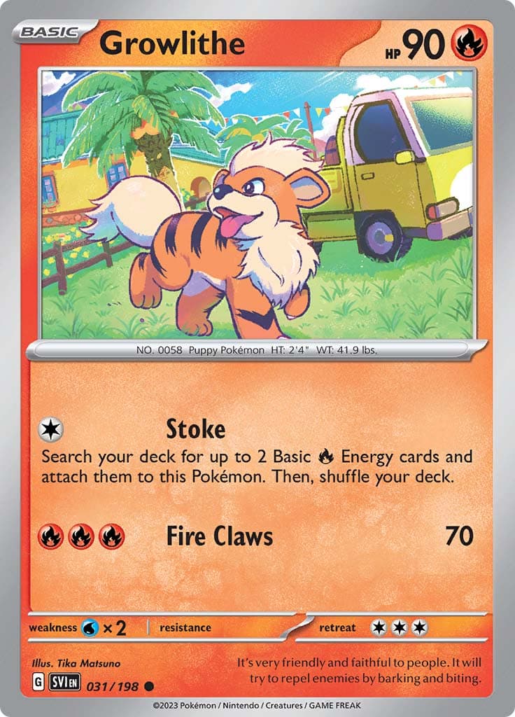 Scarlet Violet Base Growlithe Alt