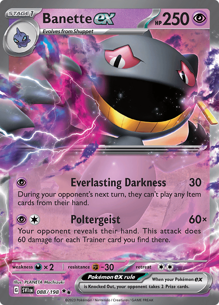 Scarlet Violet Base Banette Ex