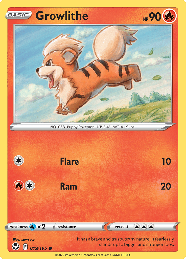 Silver Tempest Growlithe 019