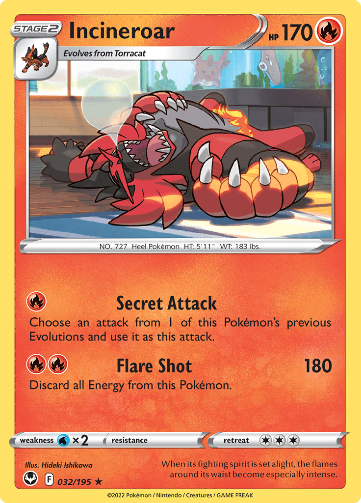 Silver Tempest Incineroar 032