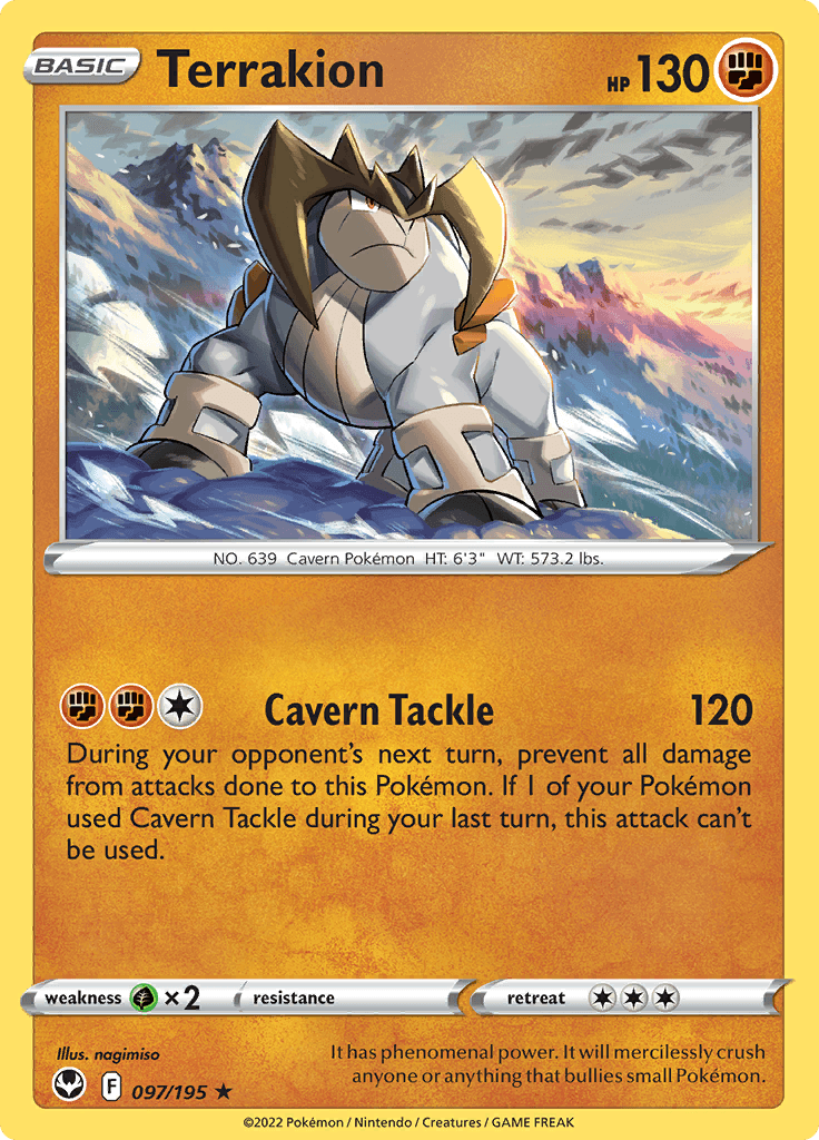 Silver Tempest Terrakion 097