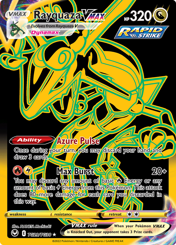 Silver Tempest Trainer Subset Rayquaza VMAX Gold 244