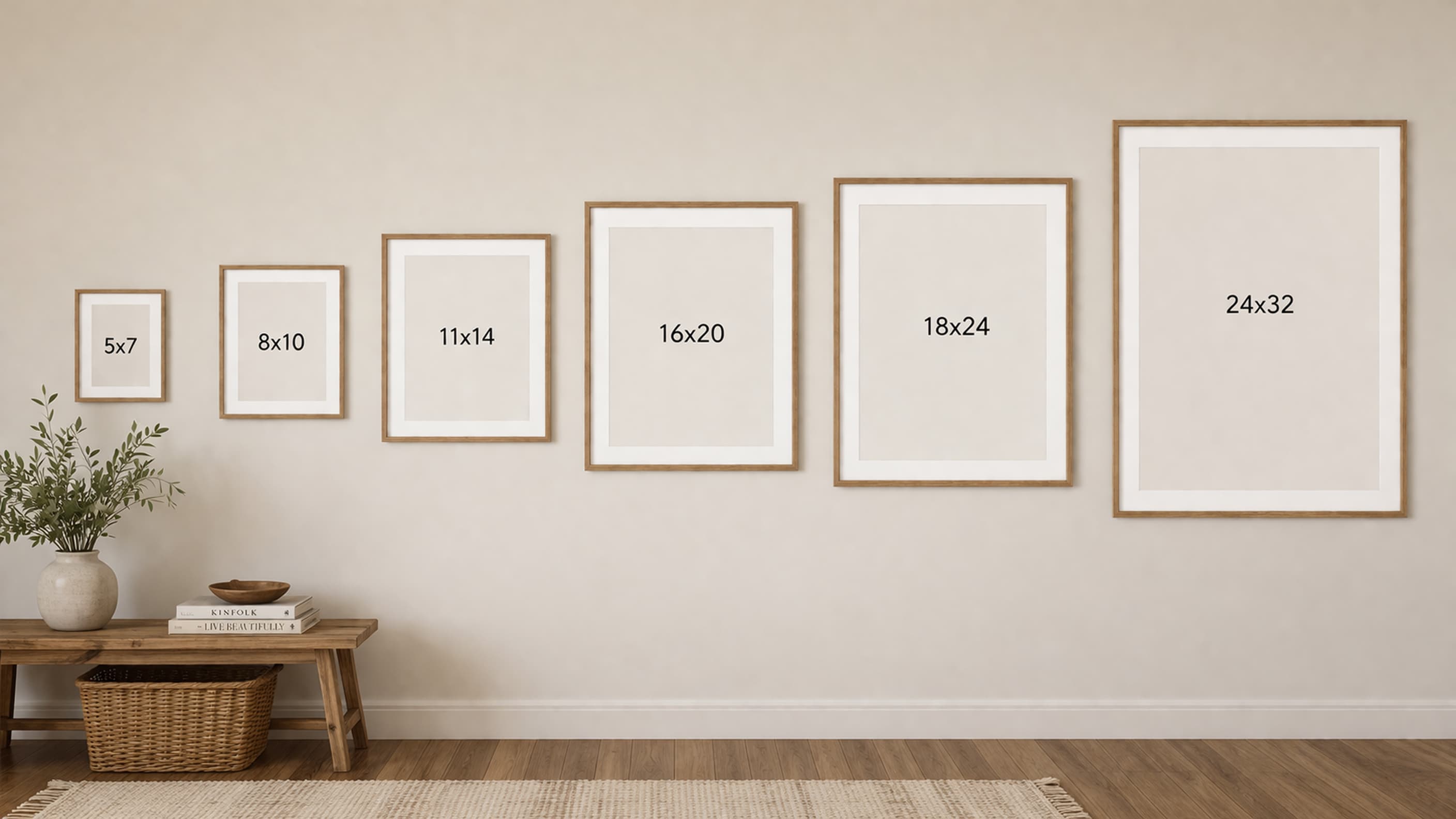 Size guide for art prints
