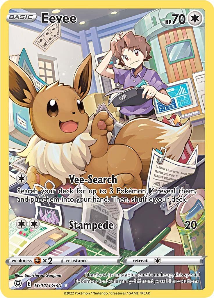 Pokémon Brilliant Stars Eevee (Trainer Gallery) TCG Card