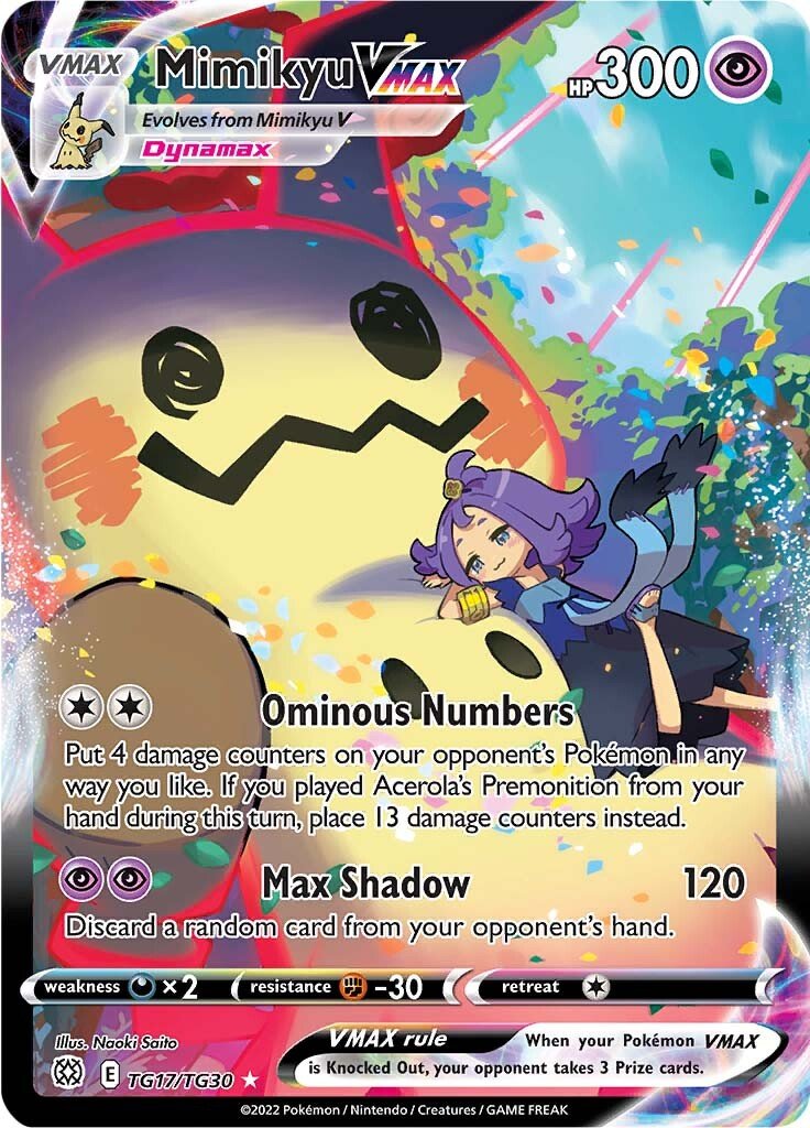 Pokémon Brilliant Stars Mimikyu VMAX (Trainer Gallery) TCG Card