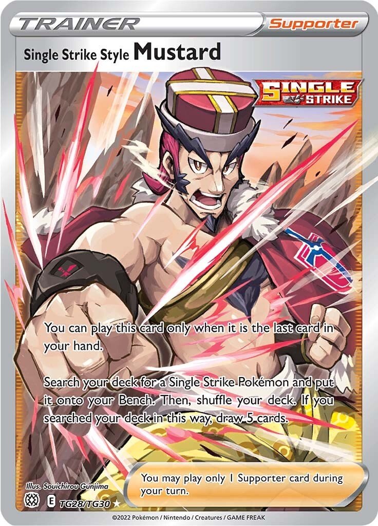 Pokémon Brilliant Stars Single Strike Style Mustard (Trainer Gallery) TCG Card