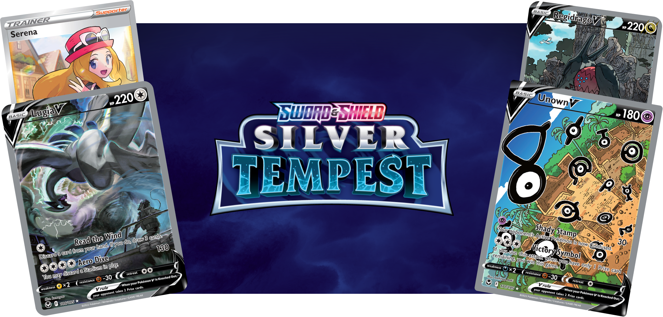 Pokémon Silver Tempest Full visual set list featuring alt art lugia