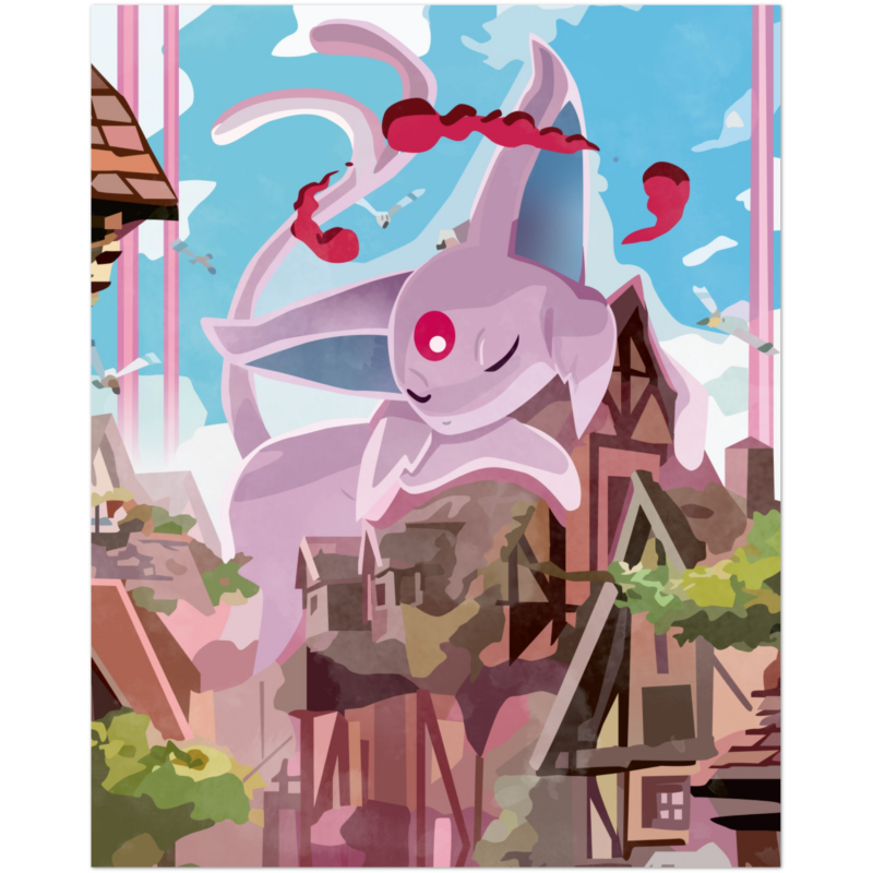 Espeon Sleeping Poster | Alt Art VMAX | Palette Town